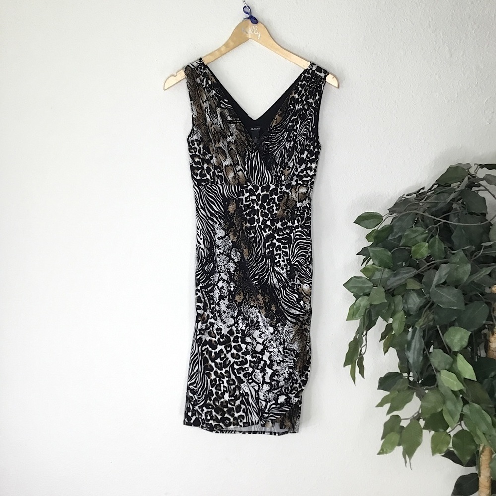 Alfani Animal Print Ruched Dress